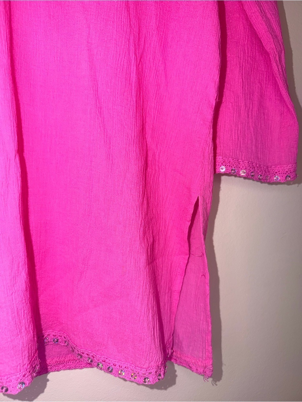 Women's V-Neck Embellished Cover Up - Picture 3 of 4